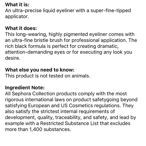 NEW Sephora Liquid Eyeliner - Picture 2 of 4